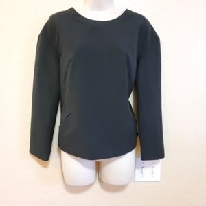 Athena Marie Zipper Back Top Size 6 Black